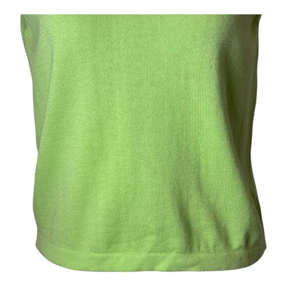 Lilly Pulitzer Tank Top Women Small Green Knit Cotton Crew‎ Neck Preppy Coastal - Picture 6 of 11